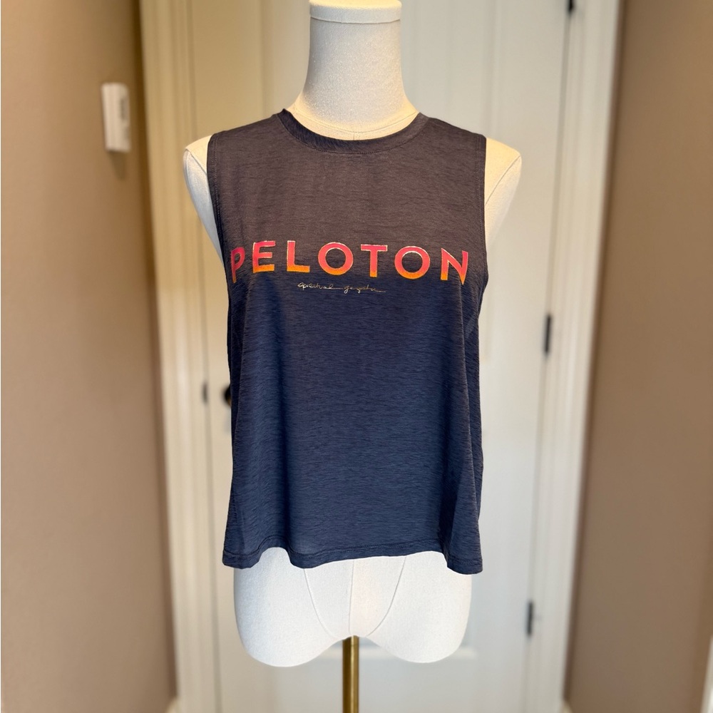 Spiritual Gangster & Peloton Gray Muscle Tee - Picture 1 of 5